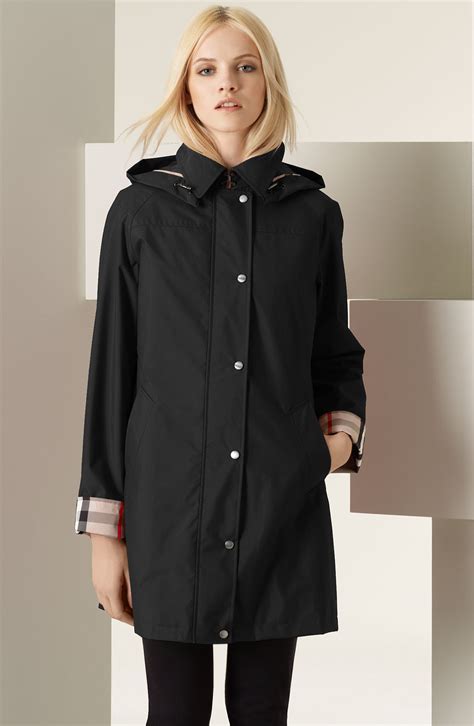 burberry black brit swing new raincoat|Burberry coats for women.